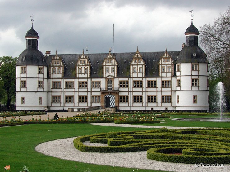 Garden side of Neuhaus Palace in Paderborn, Germany