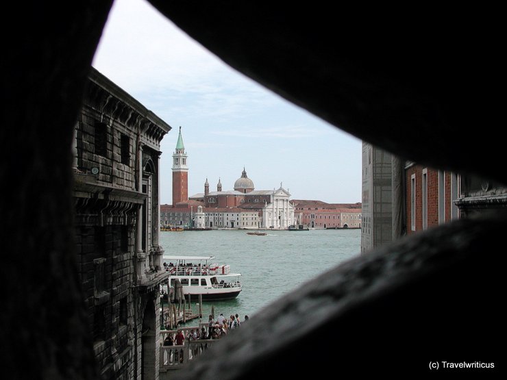 View from bridge of sighs in Venice, Italy