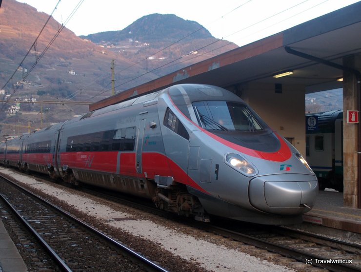 High speed train Frecciargento in Bolzano