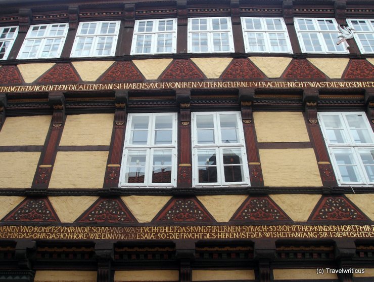 Inscriptions at the houses of Celle, Germany