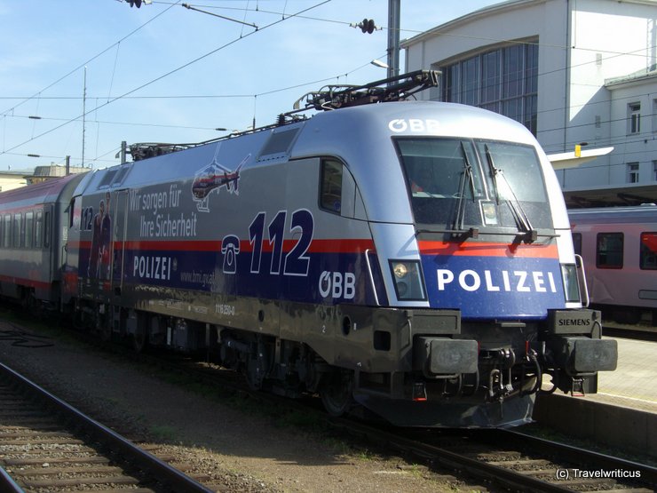 Locomotive standing at Graz Central Station