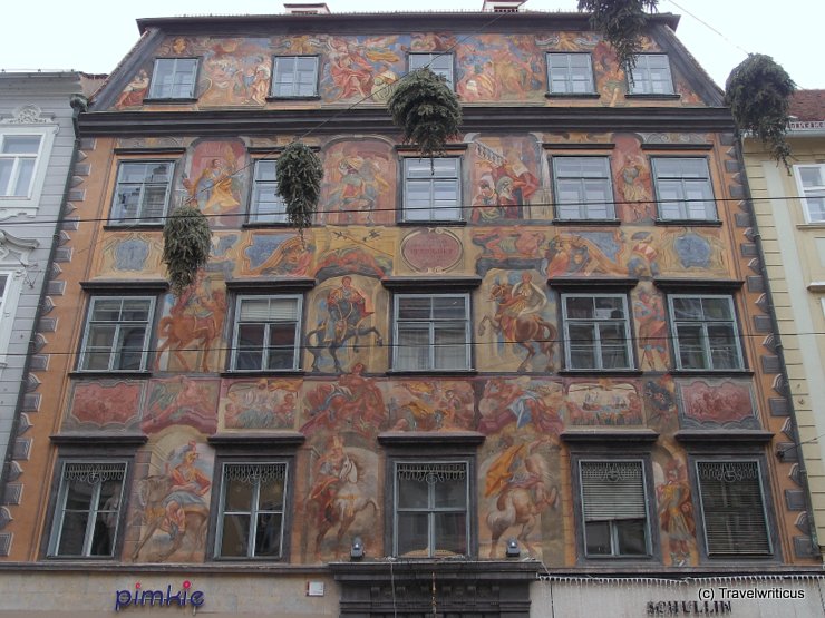 Painted house in Graz, Austria