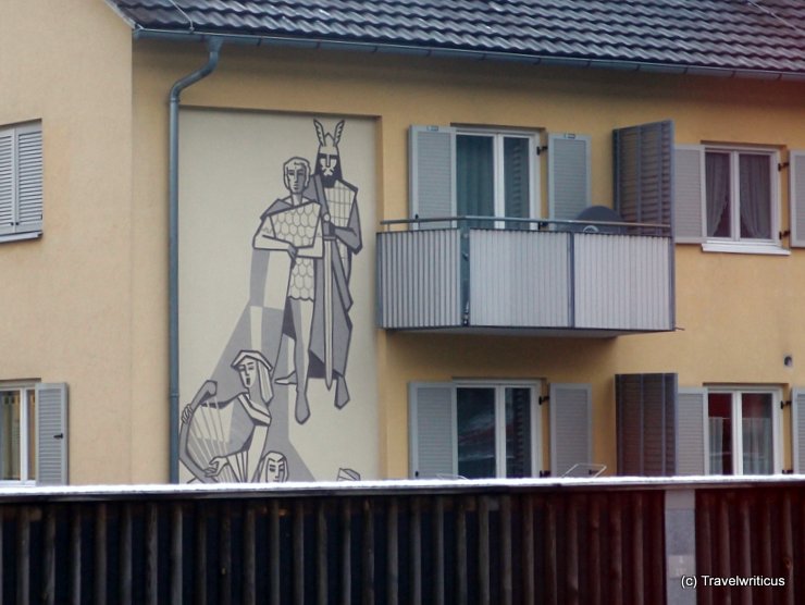 Historical mural in Hohenems, Austria