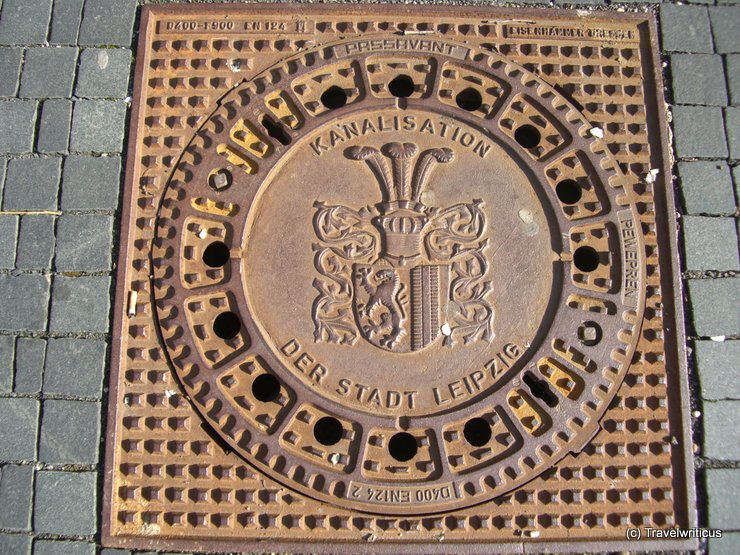 Manhole cover in Leipzig, Germany