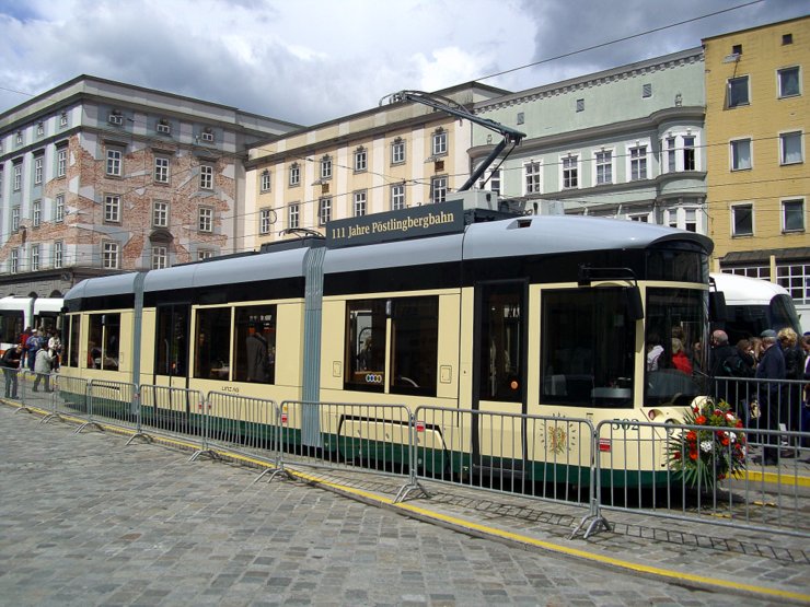 The Pöstlingbergbahn in Linz, Austria