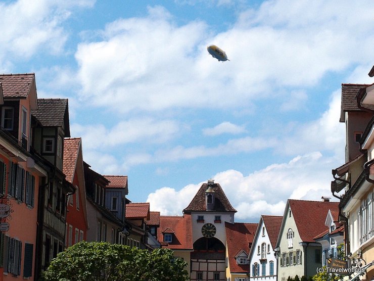 Airship above Meersburg, Germany