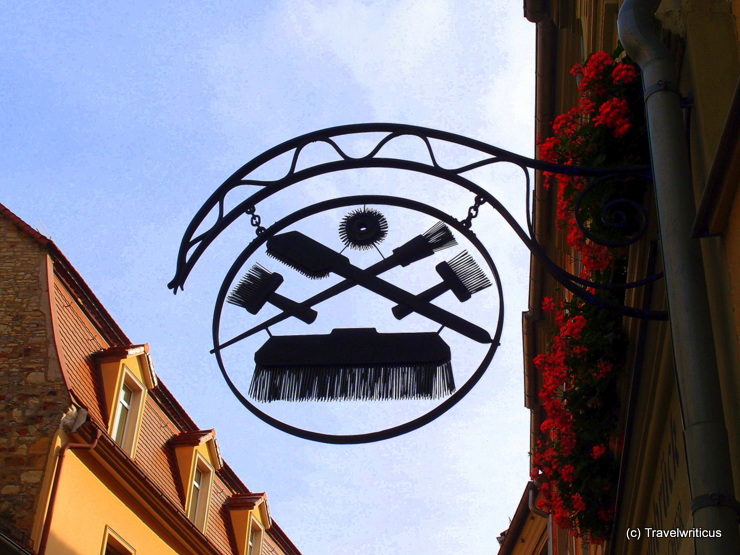 Shop sign of a brush-maker in Naumburg (Saale), Germany