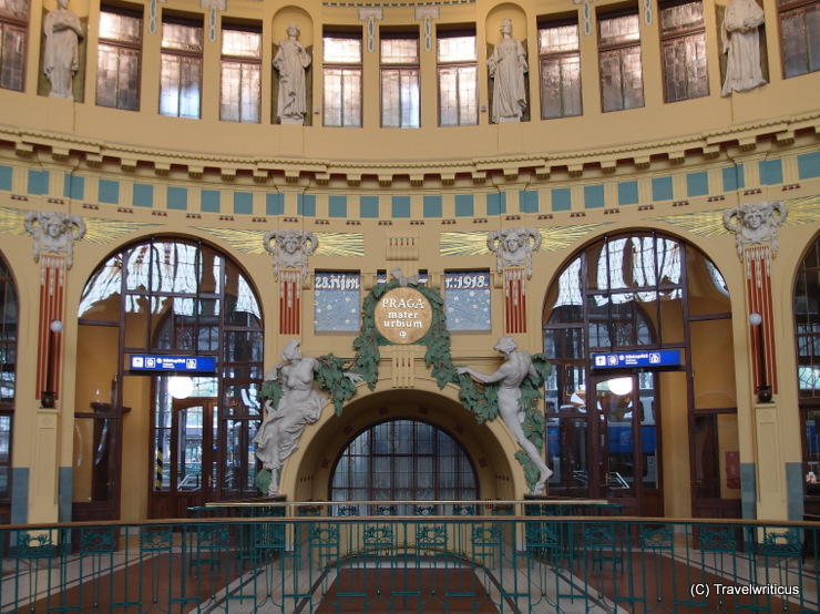 Art Nouveau station hall in Prague