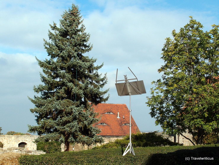 One of three huge music stands at Querfurt Castle in Saxony-Anhalt, Germany