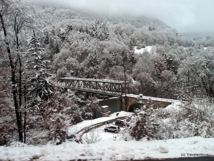 Rhaetian Railway on a winter day