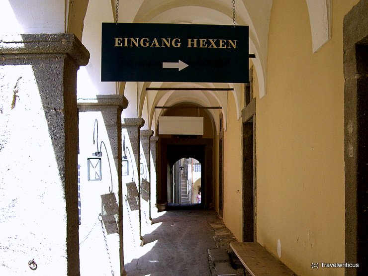 Sign at a door of Riegersburg Castle