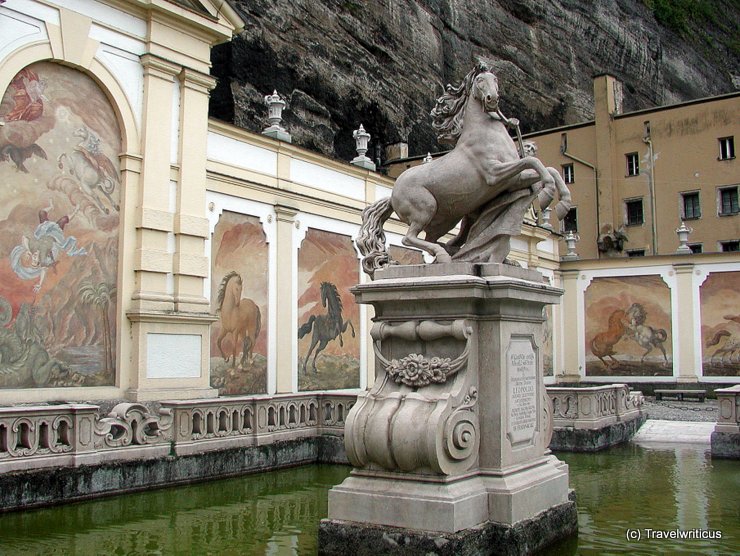 Horse pond next to the Sigmund's Gate in Salzburg, Austria
