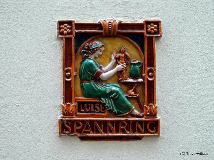 Luise Spannring depicted on a ceramic tile