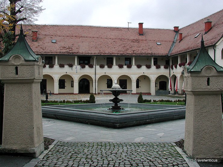 View through the gate of Rotenturn Manor