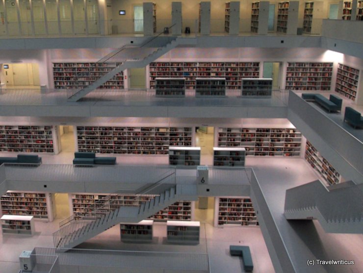 Inside the Stadtbibliothek in Stuttgart, Germany