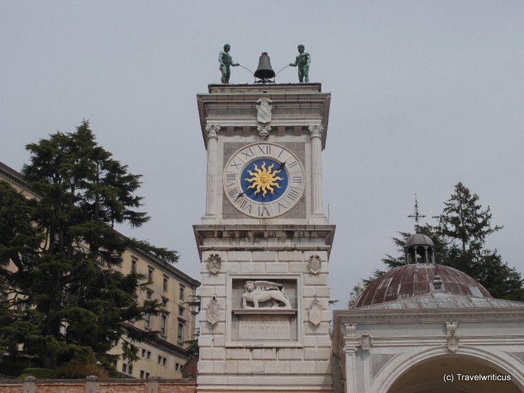 The clock tower of Udine, Italy