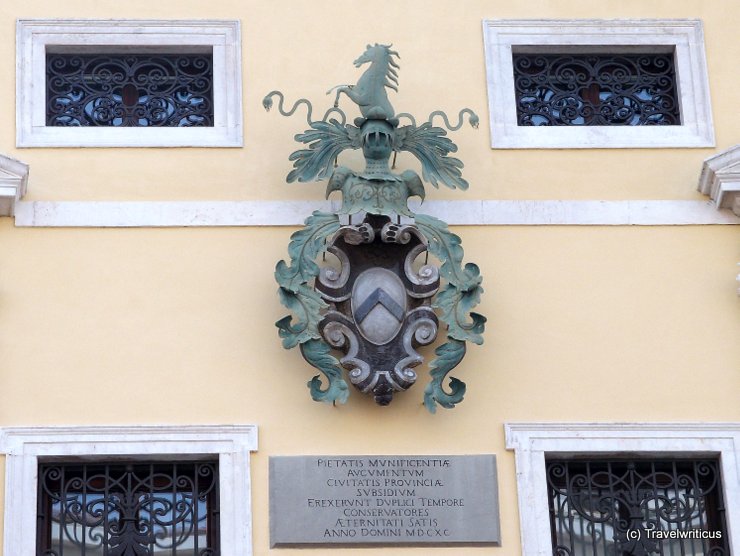 Coat of arms in Udine, Italy