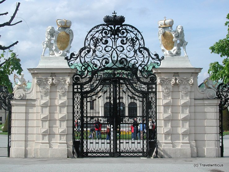 Gate at Upper Belvedere in Vienna, Austria