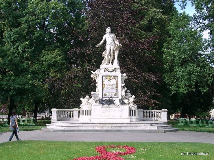 Monument to Mozart in Burggarten, Vienna