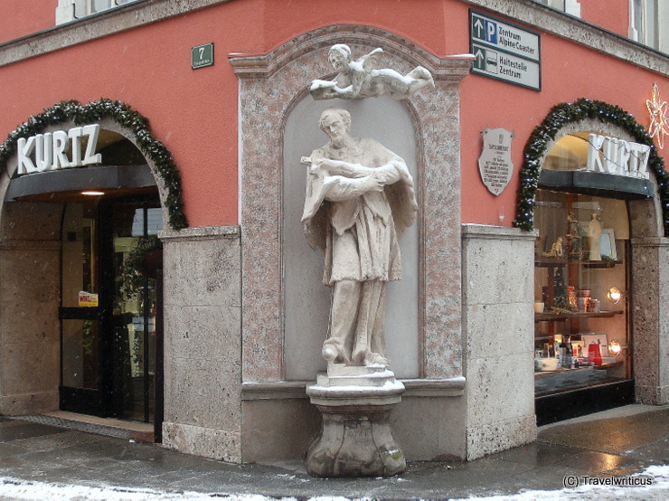 Statue of Saint John of Nepomuk at the Ehemschiedhaus